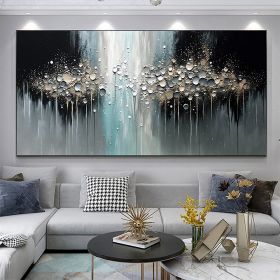 Handmade Oil Painting Abstract Texture Oil Painting On Canvas Large Wall Art Original White Painting Minimalist Art Custom Painting Modern Living Room (Style: 1, Size: 75x150cm)