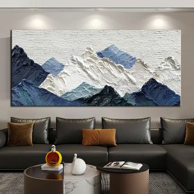 Handmade Oil Painting Thick Texture Abstract Landscape Oil Painting Gorgeous Abstract Landscape 3D Wall Art on Canvas Serene Abstract Landscape 3D Lar (Style: 1, Size: 60x120cm)