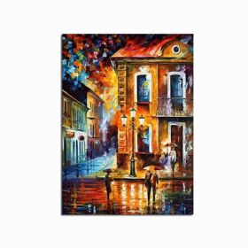 Abstract oil painting on canvas Handmade Modern Bright Color abstract painting colorful landscape Picture Home Wall Hotel decor (Size: 75x150cm)