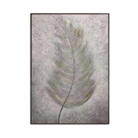 100% Hand Painted Abstract Texture Feather Picture Oil Painting Canvas Wall Art Unframed Artwork Home Good Wall Decor Panel (Size: 50X70cm)