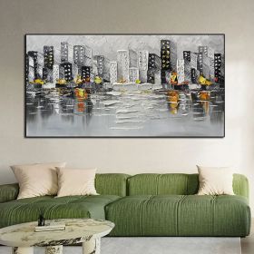 Abstract Art White Pictures Canvas Painting Cuadros Posters Prints Wall Art Picture For Living Room Home Decorative Paintings (Size: 70x140cm)