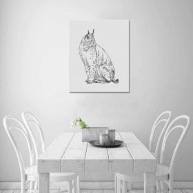 Decorative Decorative Wall Art - Lynx Frame Canvas Print (Size: One Size)