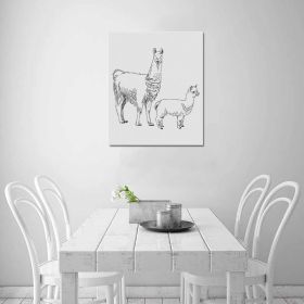 Decorative Decorative Wall Art - Llama Frame Canvas Print (Size: One Size)