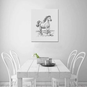 Decorative Decorative Wall Art - Horse Frame Canvas Print (Size: One Size)