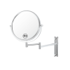 8-inch Wall Mounted Makeup Vanity Mirror, Height Adjustable, 1X / 10X Magnification Mirror, 360¬∞ Swivel with Extension Arm