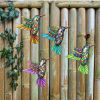 1pc/4pcs, Metal Hummingbird Wall Art Decor, Metal Birds Outdoor Wall Sculpture Decoration Hanging, Room Decor, Home Decor, Wedding Decor, Holiday Deco