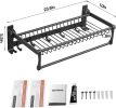 Towel Rack for Bathroom Towel Storage Wall Mounted Foldable Towel Shelf with Towel Bar Hooks No Assembly Required 24-Inch